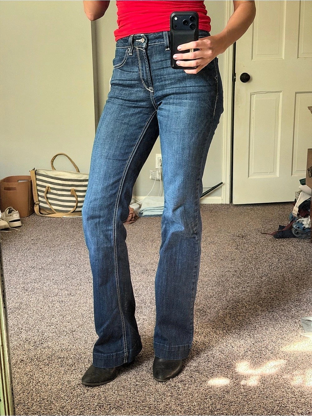 Ariat High Rise Slim Trouser Jeans Blue